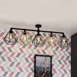 ValueLights Luiggi Black Ceiling Bar Light - thumbnail 5