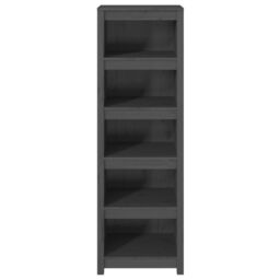 Berkfield Home Book Cabinet Grey 50x35x154 cm Solid Wood Pine - Size: 50 x 35 x 154 cm - thumbnail 5