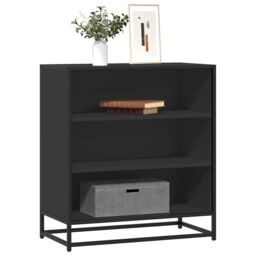 Berkfield Home Sideboard Black 68x35x76 cm Engineered Wood & Metal - Size: 68 x 35 x 76 cm - thumbnail 1