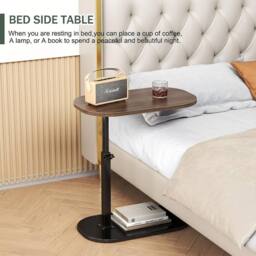 VOGREX Adjustable C-Shaped Side Table for Sofa & Bed, Laptop Desk - thumbnail 6