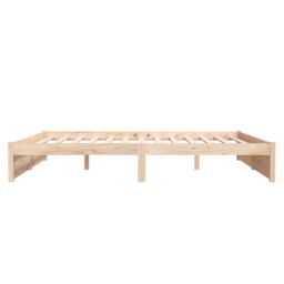Berkfield Home Bed Frame Solid Wood 180x200 cm Super King Size in Brown - thumbnail 6