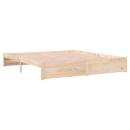 Berkfield Home Bed Frame Solid Wood 180x200 cm Super King Size in Brown - thumbnail 4
