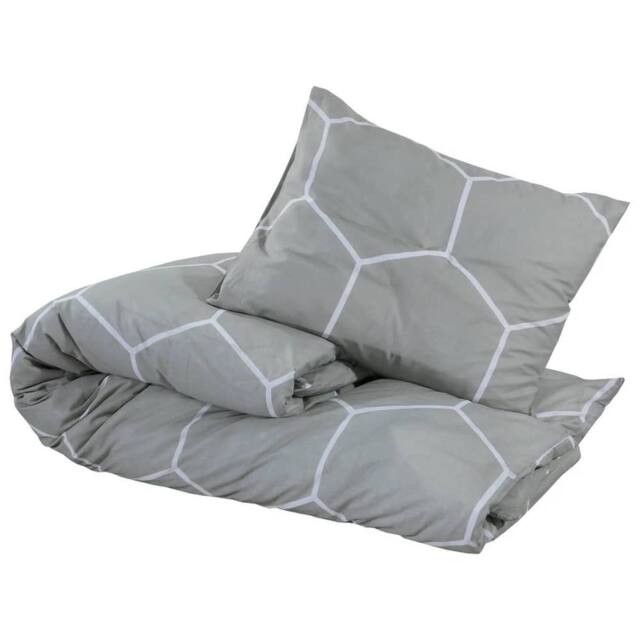 Berkfield Home Elegant Duvet Cover Set Grey 200x200 cm Cotton - image 1