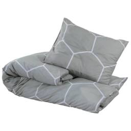 Berkfield Home Elegant Duvet Cover Set Grey 200x200 cm Cotton - thumbnail 1