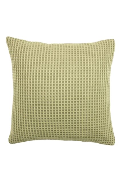 Furn Rowan Waffle Knitted Cushion in Natural - Size: 45 cm x 45 cm - image 1