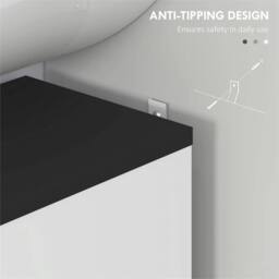 Nordara Bathroom Under Sink Cabinet with Adjustable Shelf High Gloss White - thumbnail 6
