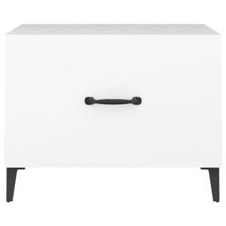 Berkfield Home Decorative Coffee Table with Metal Legs White 50x50x40 cm - Size: 50 x 50 x 40 cm - thumbnail 6