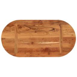 Berkfield Home Table Top 80x40x2.5 cm Oval Solid Wood Acacia in Brown - thumbnail 5