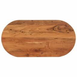 Berkfield Home Table Top 80x40x2.5 cm Oval Solid Wood Acacia in Brown - thumbnail 2