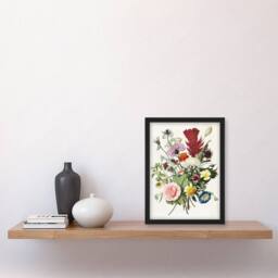 Artery8 Herman Henstenburgh Colourful Bouquet of Flowers Framed Wall Art Print - Size: A4 - thumbnail 4