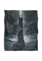 Lord of the Rings The Blanket, 152x127 cm Barad-Dur Dark Tower Silky Touch Super Soft Throw Blanket in White - thumbnail 1