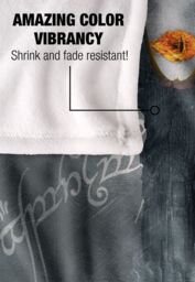 Lord of the Rings The Blanket, 152x127 cm Barad-Dur Dark Tower Silky Touch Super Soft Throw Blanket in White - thumbnail 4