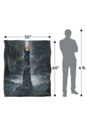 Lord of the Rings The Blanket, 152x127 cm Barad-Dur Dark Tower Silky Touch Super Soft Throw Blanket in White - thumbnail 5