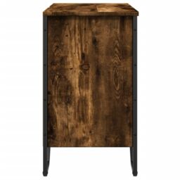 Berkfield Home Bathroom Sink Cabinet Smoked Oak 60x35x60 cm Engineered Wood - Size: 60 x 35 x 60 cm - thumbnail 5