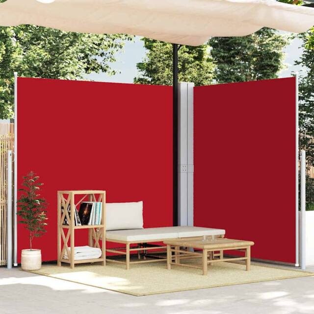 Berkfield Home Retractable Side Awning Red 220x600 cm - image 1