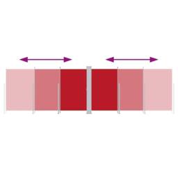 Berkfield Home Retractable Side Awning Red 220x600 cm - thumbnail 3