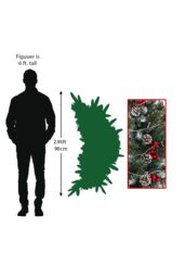 Living and Home Artificial Christmas Mantel Swag with LED Warm White Lights 90cm in Green - thumbnail 6