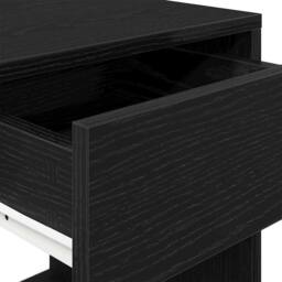 Berkfield Home Durable Bedside Cabinets with Drawer 2 pcs Black Oak 35x34x66.5 cm - thumbnail 9
