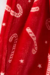 Catherine Lansfield 'Christmas Candy Cane' Blanket Throw in Red - Size: 130 cm x 170 cm - thumbnail 5