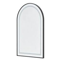 Living and Home Anti-fog Bathroom Mirror with Dimmable LED Light in Black - thumbnail 2