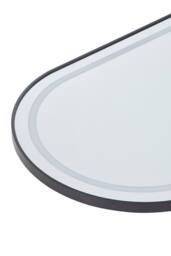 Living and Home Anti-fog Bathroom Mirror with Dimmable LED Light in Black - thumbnail 4