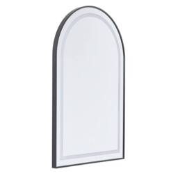 Living and Home Anti-fog Bathroom Mirror with Dimmable LED Light in Black - thumbnail 3
