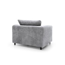 Abakus Direct Harriet Crushed Chenille Armchair Chair in Light Grey - thumbnail 4