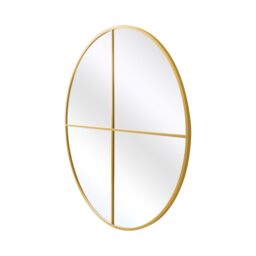 MirrorOutlet Gold Extra Large Circular Window Metal Garden Wall Mirror (180x180cm) - Size: 1 Pack - thumbnail 6