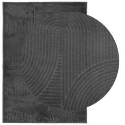Berkfield Home Rug IZA Short Pile Scandinavian Look Anthracite 120x170 cm in Dark Grey - Size: Medium - thumbnail 1