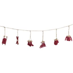 Melody Maison Dark Red & White Winter Garland / Table Scatters - 120cm (1.2m / 47.2')