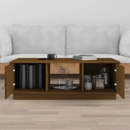 Berkfield Home Coffee Table Honey Brown 100x50x35 cm Solid Wood Pine - Size: 100 x 50 x 35 cm - thumbnail 3