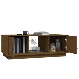 Berkfield Home Coffee Table Honey Brown 100x50x35 cm Solid Wood Pine - Size: 100 x 50 x 35 cm - thumbnail 5