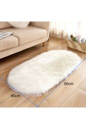 Living and Home 60Cm x 90Cm Alex Handmade Shag Area Rugs in White - Size: 60 cm x 90 cm - thumbnail 6