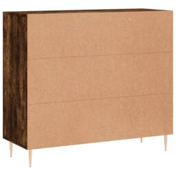 Berkfield Home Sideboard Smoked Oak 90x34x80 cm Engineered Wood in Brown - Size: 90 x 34 x 80 cm - thumbnail 8