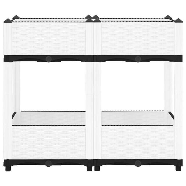 Berkfield Home Raised Bed 80x40x71 cm Polypropylene in White - Size: 80 x 40 x 71 cm - image 1