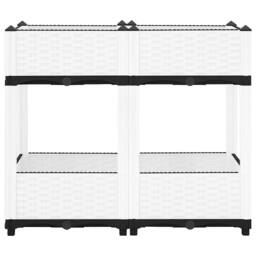 Berkfield Home Raised Bed 80x40x71 cm Polypropylene in White - Size: 80 x 40 x 71 cm - thumbnail 1