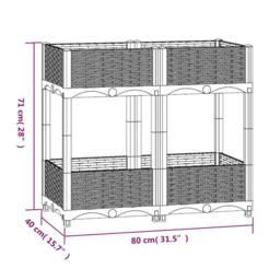Berkfield Home Raised Bed 80x40x71 cm Polypropylene in White - Size: 80 x 40 x 71 cm - thumbnail 7