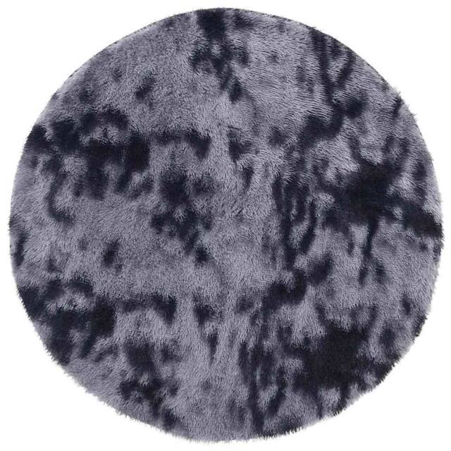 Berkfield Home Shaggy Rug High Pile NAVARRA Dark Grey 240x240 cm Polyester - Size: Medium - image 1