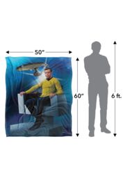 Star Trek Captains Chair Silky Touch Super Soft Throw Blanket 152 X 127 cm in White - thumbnail 5