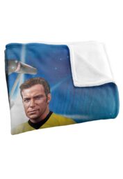 Star Trek Captains Chair Silky Touch Super Soft Throw Blanket 152 X 127 cm in White - thumbnail 3