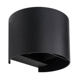Netlighting Veronika Outdoor Up Down Wall Lamp Black IP54 Glass Shade LED - thumbnail 2