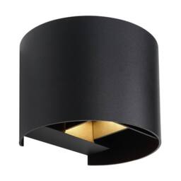Netlighting Veronika Outdoor Up Down Wall Lamp Black IP54 Glass Shade LED - thumbnail 4