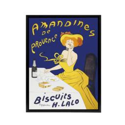 "Artery8 Almond Biscuits Vintage Advert Framed Canvas Wall Art Print Cappiello in Blue - Size: W12"" x H16""" - thumbnail 1