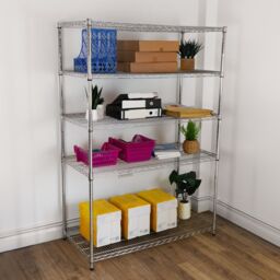 Monstershop KuKoo Wire Racking - 60cm x 120cm x 180cm in Silver - Size: 60 cm x 120 cm x 180 cm - thumbnail 6