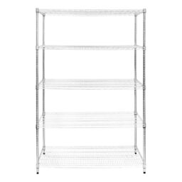 Monstershop KuKoo Wire Racking - 60cm x 120cm x 180cm in Silver - Size: 60 cm x 120 cm x 180 cm