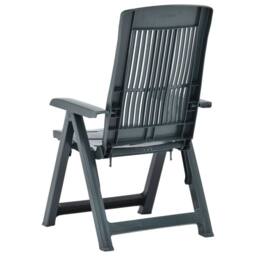 Berkfield Home Garden Reclining Chairs 2 pcs Plastic Green - thumbnail 6
