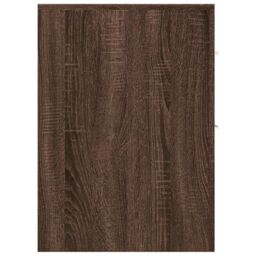 Berkfield Home Narrow Bathroom Cupboard with Wheels Brown Oak Engineered Wood - thumbnail 5