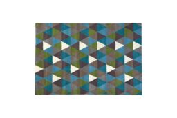 Orsina Multicoloured Hand Tufted Small Rug, Geometric Pattern Wool Cotton Blend Rug, Soft Underfoot Modern Area Rug
