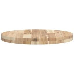 Berkfield Home Table Top Round √ò50x4 cm Solid Wood Acacia in Brown - Size: 50x4 cm - thumbnail 6