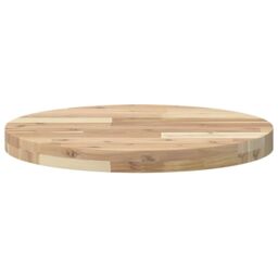 Berkfield Home Table Top Round √ò50x4 cm Solid Wood Acacia in Brown - Size: 50x4 cm - thumbnail 4